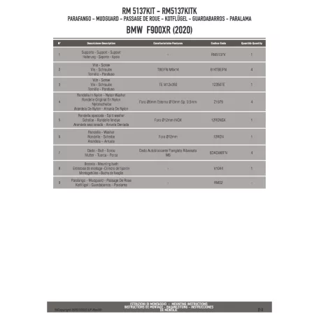 Sárvédő rögzítő kit BMW F 900 R (2020-2025) / F 900 XR (2020-2025) GIVI