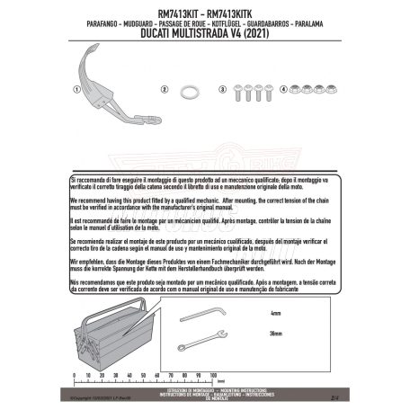 Sárvédő rögzítő kit DUCATI MULTISTRADA V4 / V4 S (21-24) GIVI