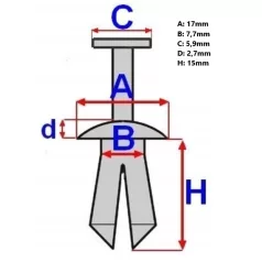 Patent műanyag 8mm Honda / Suzuki