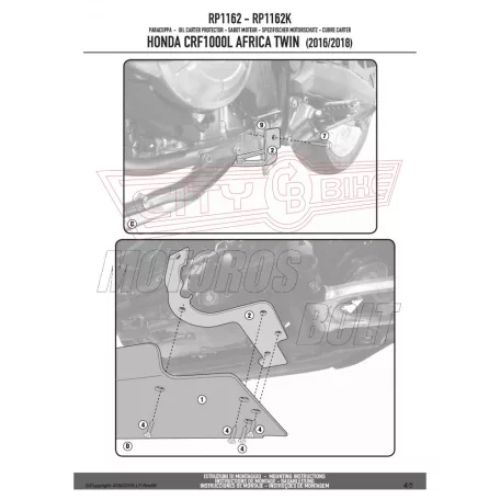 Motorblokk védő Honda CRF 1000 L Africa Twin (2018) GIVI