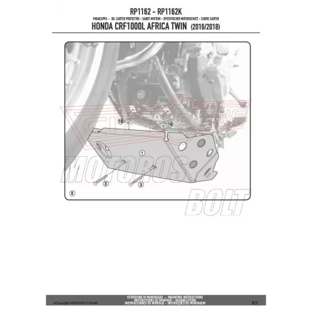 Motorblokk védő Honda CRF 1000 L Africa Twin (2018) GIVI