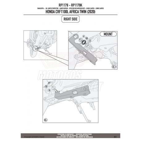 Motorblokk védő HONDA CRF1100L Africa Twin (20-23) GIVI