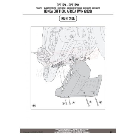 Motorblokk védő HONDA CRF1100L Africa Twin (20-23) GIVI