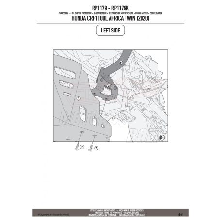 Motorblokk védő HONDA CRF1100L Africa Twin (20-23) GIVI