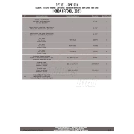 Motorblokk védő HONDA CRF 300 L (2021-2024) GIVI