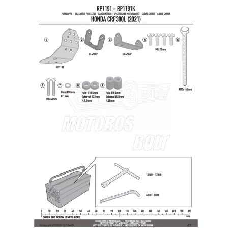 Motorblokk védő HONDA CRF 300 L (2021-2024) GIVI