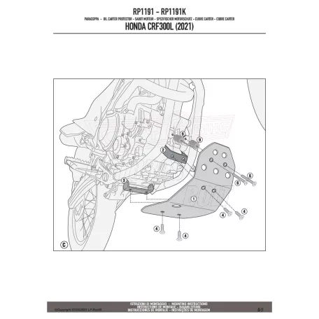 Motorblokk védő HONDA CRF 300 L (2021-2024) GIVI