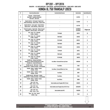 Motorblokk védő HONDA XL 750 Transalp (2023 > 2024), HONDA XL 750 Transalp (2025) GIVI