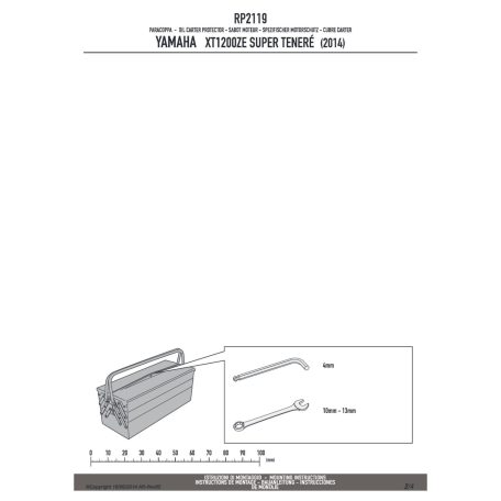Motorblokk védő Yamaha XT 1200 Z Super Teneré (2010-2018) / Yamaha XT 1200 ZE Super Teneré (2014-2018) GIVI