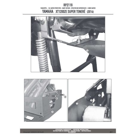 Motorblokk védő Yamaha XT 1200 Z Super Teneré (2010-2018) / Yamaha XT 1200 ZE Super Teneré (2014-2018) GIVI