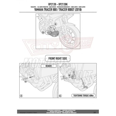Motorblokk védő Yamaha Tracer 900 / Tracer 900 GT (2018-2019) GIVI