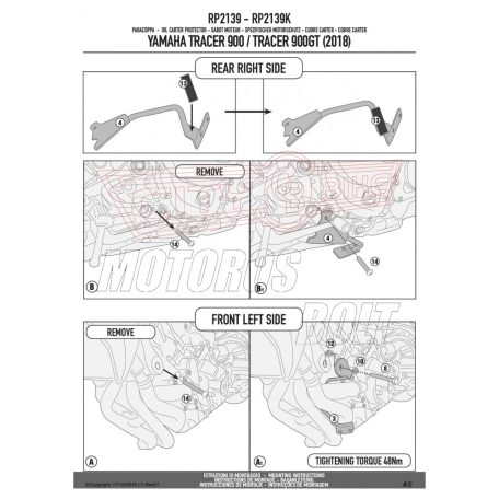 Motorblokk védő Yamaha Tracer 900 / Tracer 900 GT (2018-2019) GIVI