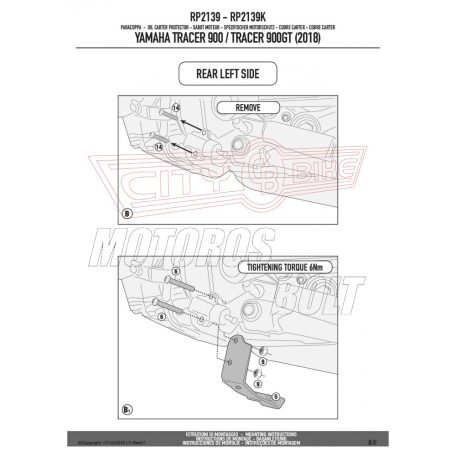 Motorblokk védő Yamaha Tracer 900 / Tracer 900 GT (2018-2019) GIVI