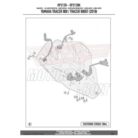Motorblokk védő Yamaha Tracer 900 / Tracer 900 GT (2018-2019) GIVI