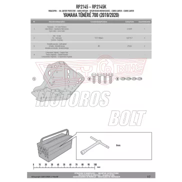 Motorblokk védő YAMAHA Ténéré 700 (2019-2020) GIVI