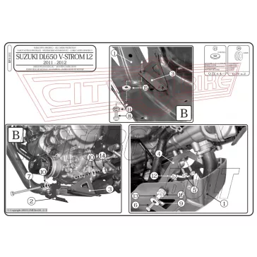   Motorblokk védő Suzuki DL 650 V-Strom L2-L3-L4-L5-L6 (2011-2016) / Suzuki DL 650 V-Strom (2017-2024) GIVI