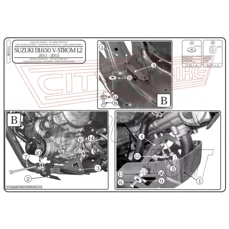 Motorblokk védő Suzuki DL 650 V-Strom L2-L3-L4-L5-L6 (2011-2016) / Suzuki DL 650 V-Strom (2017-2024) GIVI