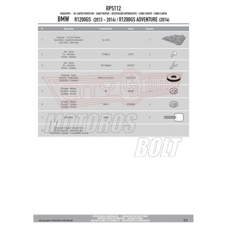 Motorblokk védő BMW R 1200 GS Adventure (2014-2018) / BMW R 1200 GS (2013-2018) / BMW R 1200 R (2015-2018) / BMW R 1200 RS (2015-2018) GIVI