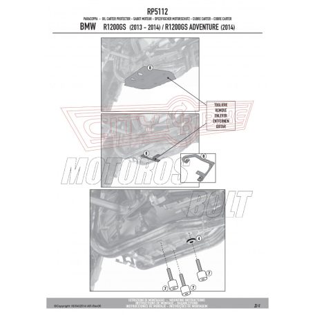 Motorblokk védő BMW R 1200 GS Adventure (2014-2018) / BMW R 1200 GS (2013-2018) / BMW R 1200 R (2015-2018) / BMW R 1200 RS (2015-2018) GIVI
