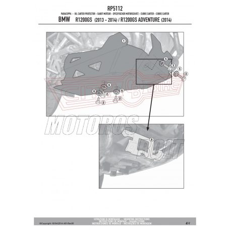 Motorblokk védő BMW R 1200 GS Adventure (2014-2018) / BMW R 1200 GS (2013-2018) / BMW R 1200 R (2015-2018) / BMW R 1200 RS (2015-2018) GIVI
