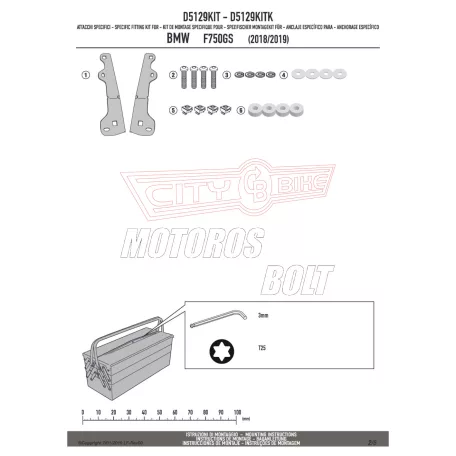 Motorblokk védő kiegészítő szett BMW F 750 GS (2018-2023) GIVI