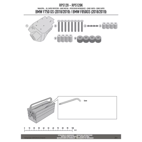 Motorblokk védő BMW F 750 GS (2018-2021) / BMW F 850 GS (2018-2020) GIVI