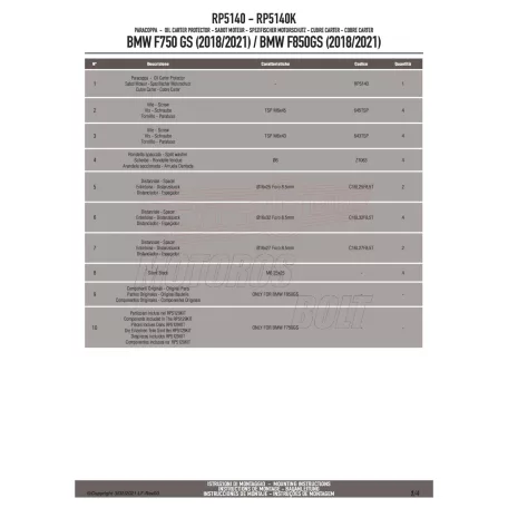 Motorblokk védő BMW F 750 GS (18-20) / BMW F750 GS (21-23) / BMW F 850 GS (18-20) / BMW F 850 GS (21-23) GIVI