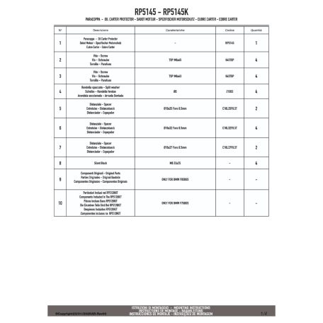 Motorblokk védő BMW F 750/850/900 GS GIVI