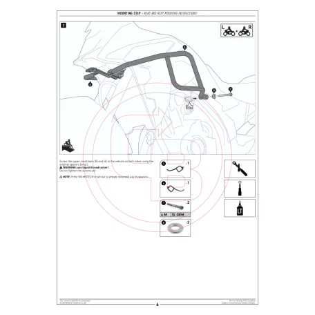 SW-MOTECH bukócső – HONDA CB500X  Felső bukócső