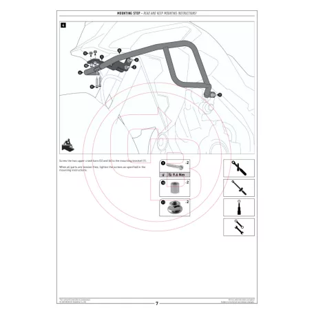 SW-MOTECH bukócső – HONDA CB500X  Felső bukócső