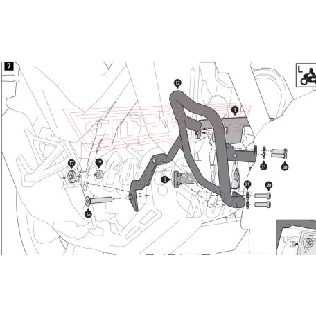 Bukócső (alsó) HONDA CRF 1100 L