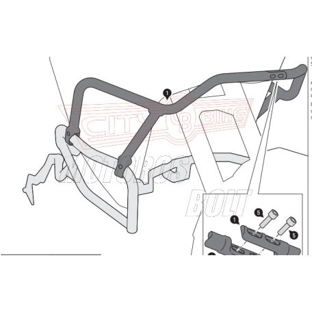 Bukócső (felső) HONDA CRF 1100 L (2020-2024)