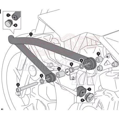 Bukócső YAMAHA MT-03 2016-2024