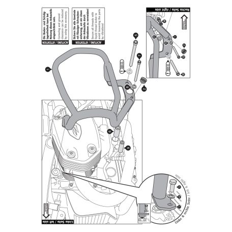 SW-Motech bukócső – BMW R 1200 R léghűtéses ! (2007–2014), fekete