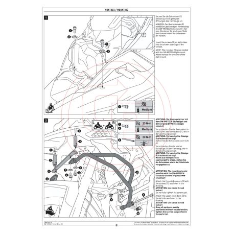 SW-MOTECH fekete felső bukócső – BMW motorokhoz