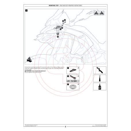 SW-MOTECH bukócső – BMW R 1300 GS (2023-2026) felső fekete