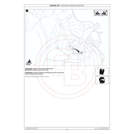 SW-MOTECH bukócső – BMW R 1300 GS normál ezüst
