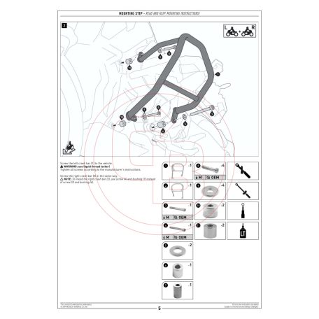 SW-MOTECH bukócső – BMW R 1300 GS normál ezüst
