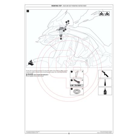 SW-MOTECH bukócső – BMW R 1300 GS felső ezüst