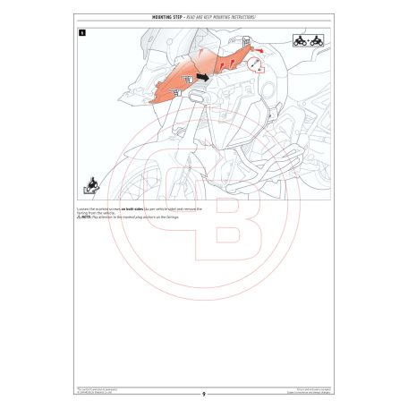SW-MOTECH bukócső – BMW R 1300 GS - Felső Fekete