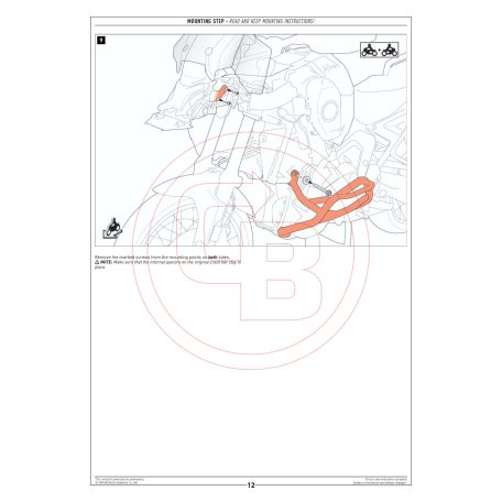 SW-MOTECH bukócső – BMW R 1300 GS - Felső Fekete