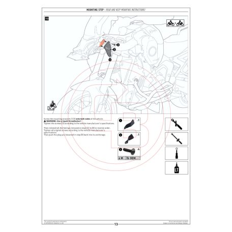 SW-MOTECH bukócső – BMW R 1300 GS - Felső Fekete