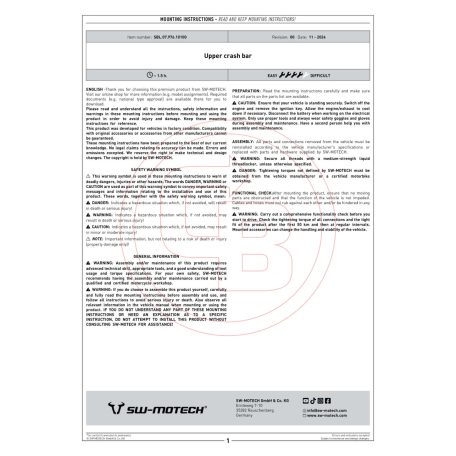 SW-MOTECH bukócső – BMW R 1300 GS ADVENTURE felső ezüst