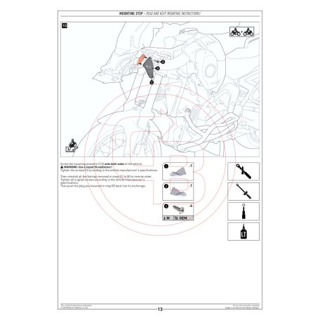 SW-MOTECH bukócső – BMW R 1300 GS ADVENTURE felső ezüst