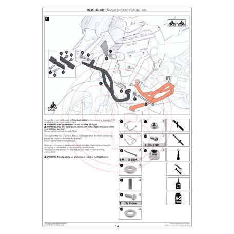 SW-MOTECH bukócső – BMW R 1300 GS ADVENTURE felső ezüst