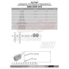   Bukógomba rögzítő kit Honda CB 650 R (2019-2020) / CB 650 R (2021-2022) GIVI