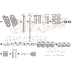   Bukógomba rögzítő kit Kawasaki Ninja 400 (2018-2022) / Z 400 (2019-2022) GIVI