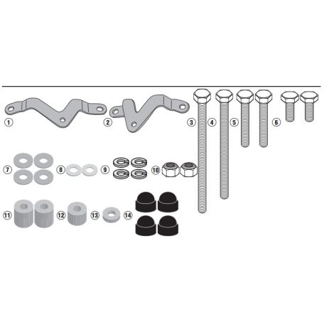 Bukógomba rögzítő szett TRIUMPH Street Triple 765 (2017-2020) GIVI