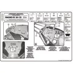 Csomagtartó Piaggio Fly 50-125-150 (04-17) GIVI