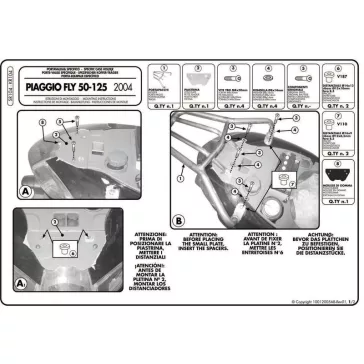 Csomagtartó Piaggio Fly 50-125-150 (04-17) GIVI
